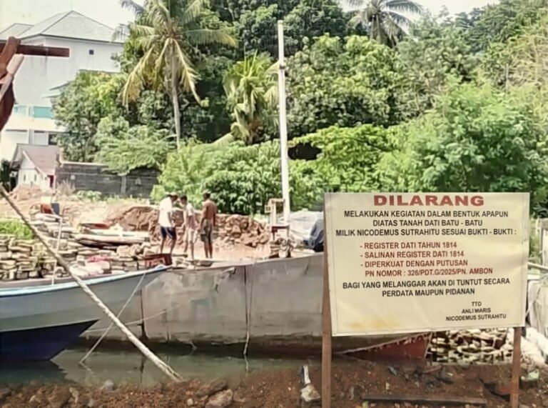 Diduga Restui Reklamasi Liar di “Dati Batu-batu”, Raja Hative Kecil Bakal Dipidana