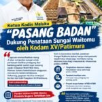 Ketua KADIN Maluku “Pasang Badan”; Dukung Kodam Pattimura Penataan Sungai Waitomu